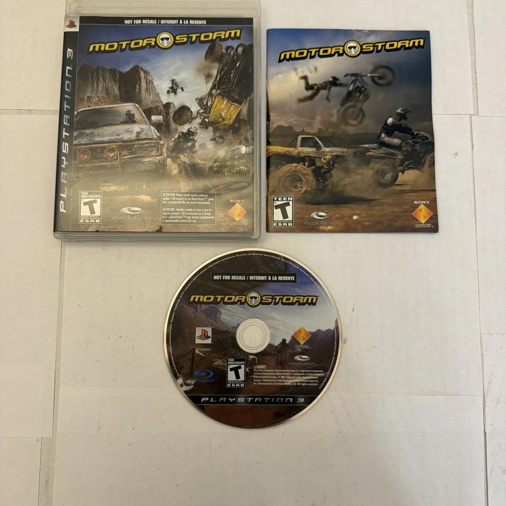 MotorStorm (Sony PlayStation 3, PS3) Complete w/ Manual Not For Resale Edition
